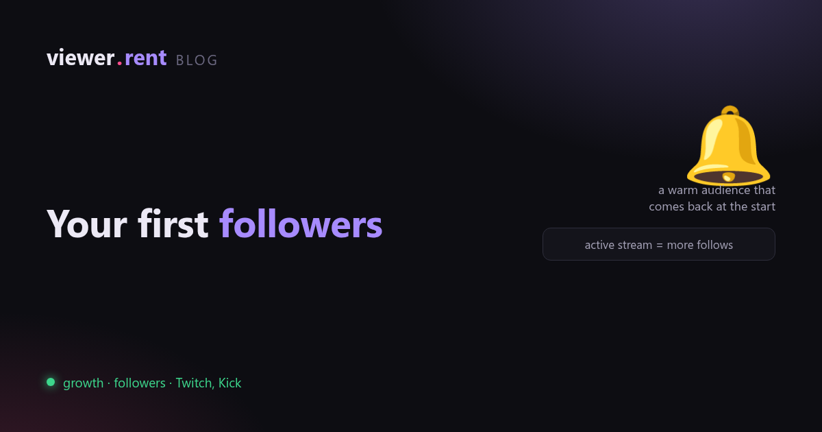 How to Get Your First Followers on Twitch and Kick
