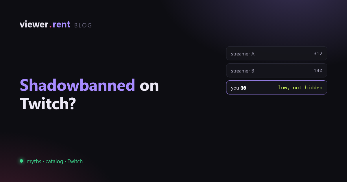 Twitch Shadowban: What It Is and How to Check