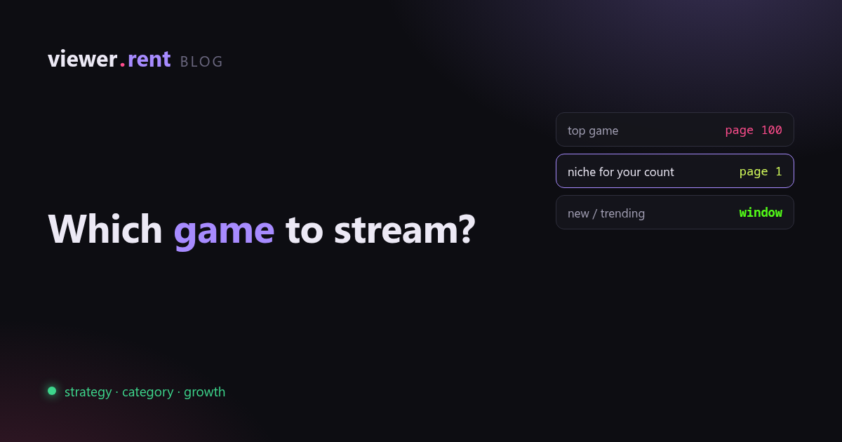 What to Stream to Grow: The Category Strategy