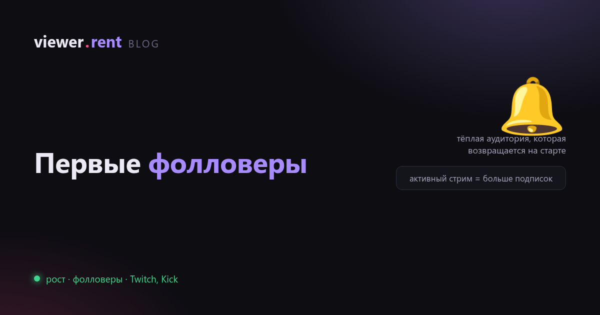 Как набрать первых фолловеров на Twitch и Kick