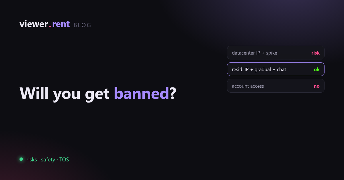 Will I Get Banned for Viewbotting? Understanding the Risks