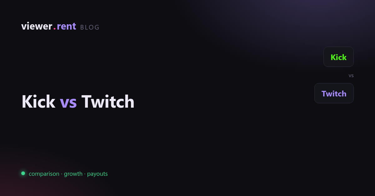 Kick vs Twitch: Where is it Easier to Grow in 2026?